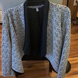NY Collection Black Shawl Lightweight Jacket Sz XL